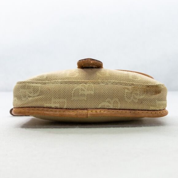 Womens Wristlet Vintage DOONEY & BOURKE Tan Signature Canvas Leather Made in USA - Picture 6 of 11